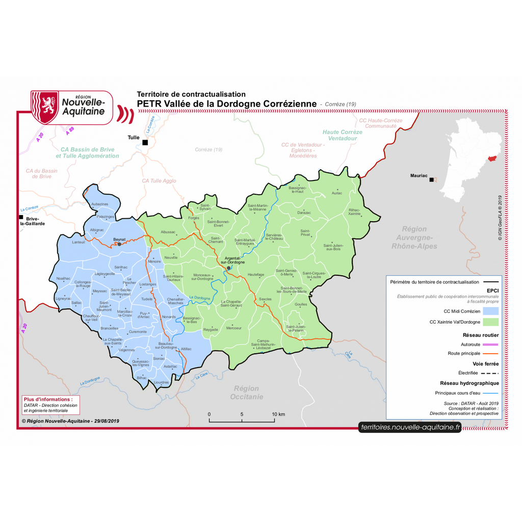 Cartes Vallée de la Dordogne Corrézienne (2018/2021) Territoires en NouvelleAquitaine Cartes Vallée de la Dordogne Corrézienne (2018/2021) Territoires en NouvelleAquitaine