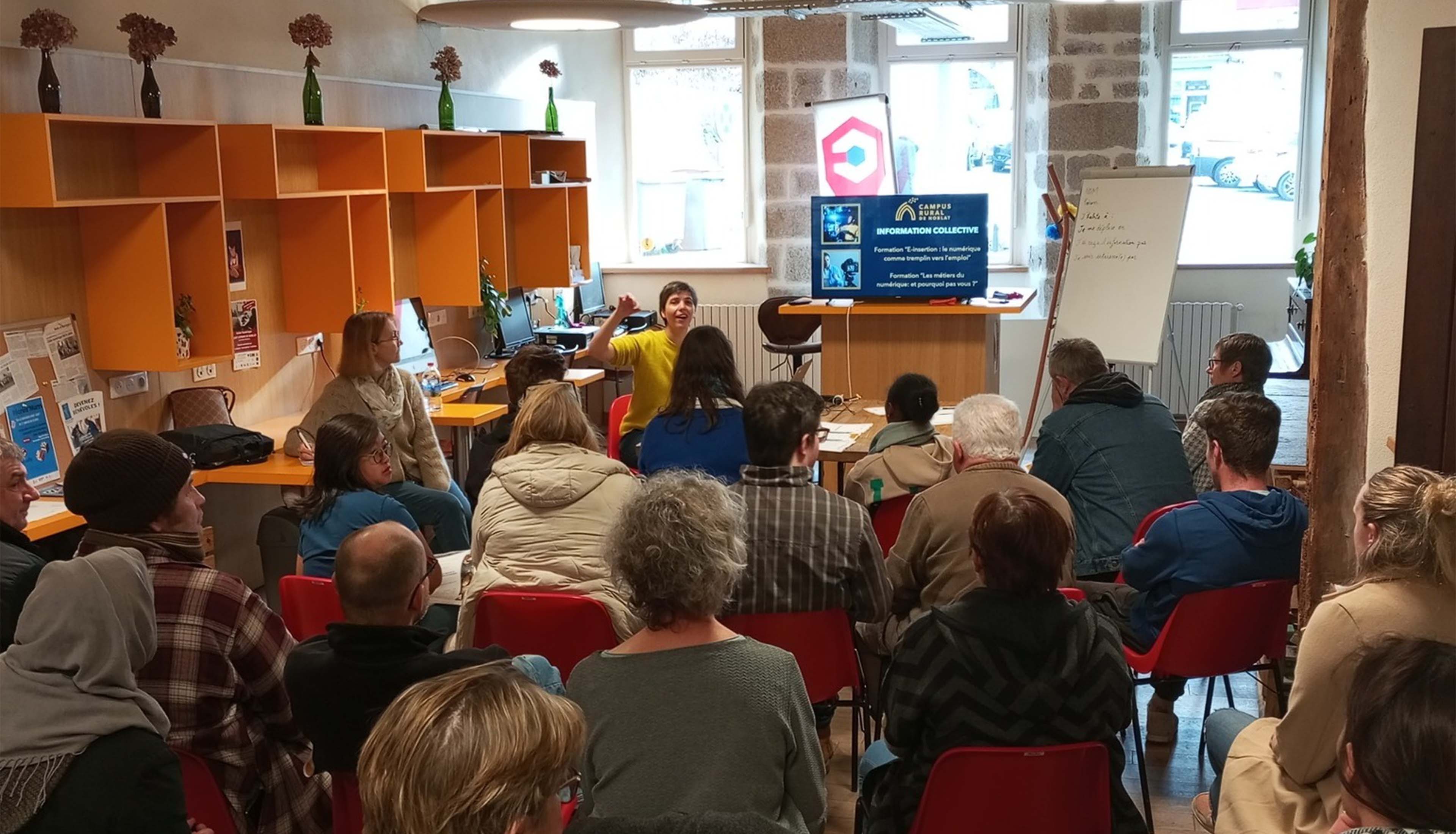 session de formation à l'escalier