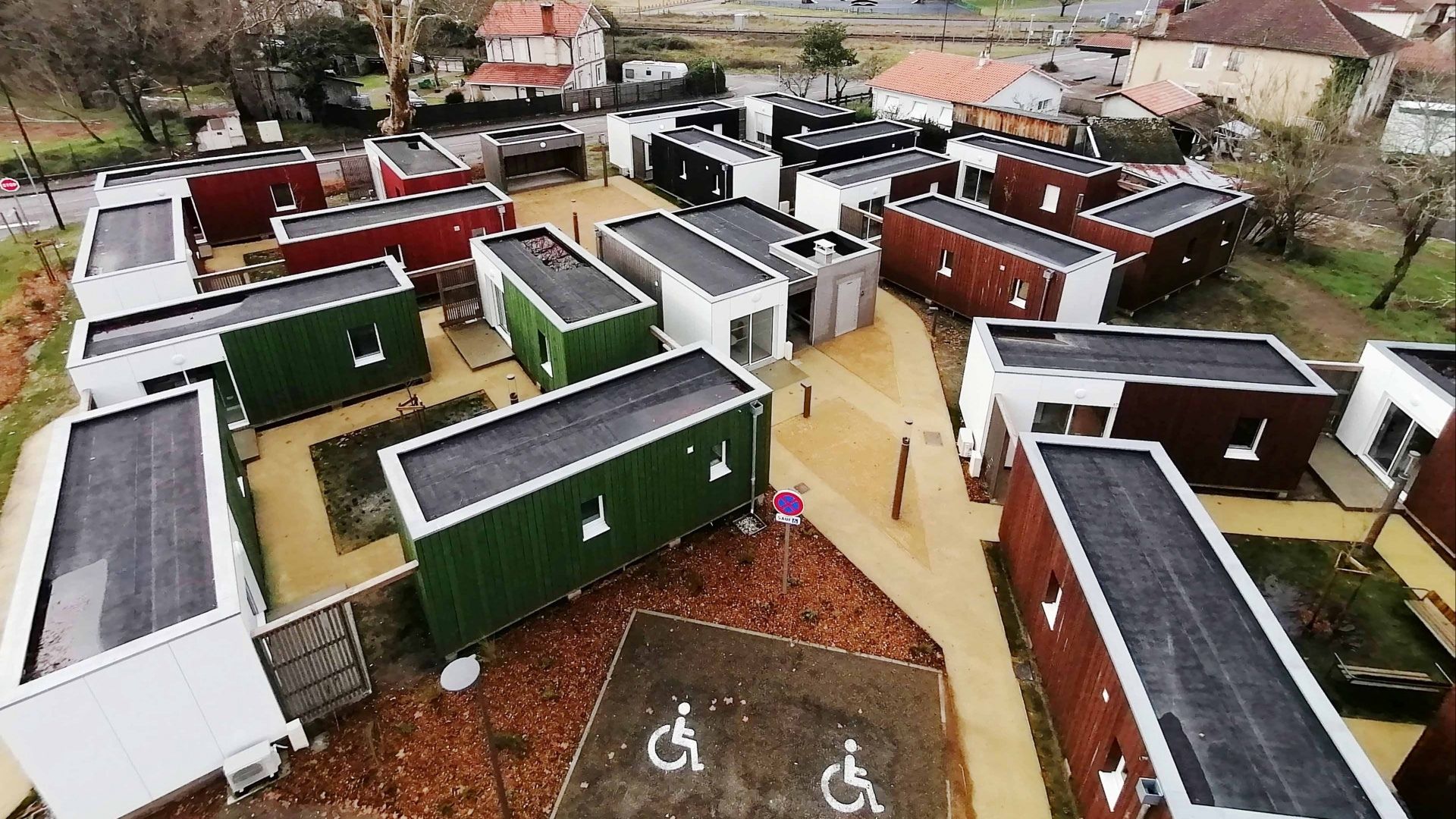 vue aérienne des logements