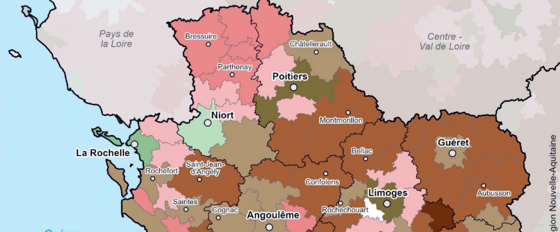 une carte numérique de la région et de ses territoires