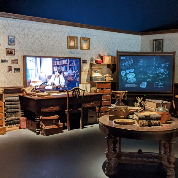 Mise en scène de la découverte du squelette de Néandertal